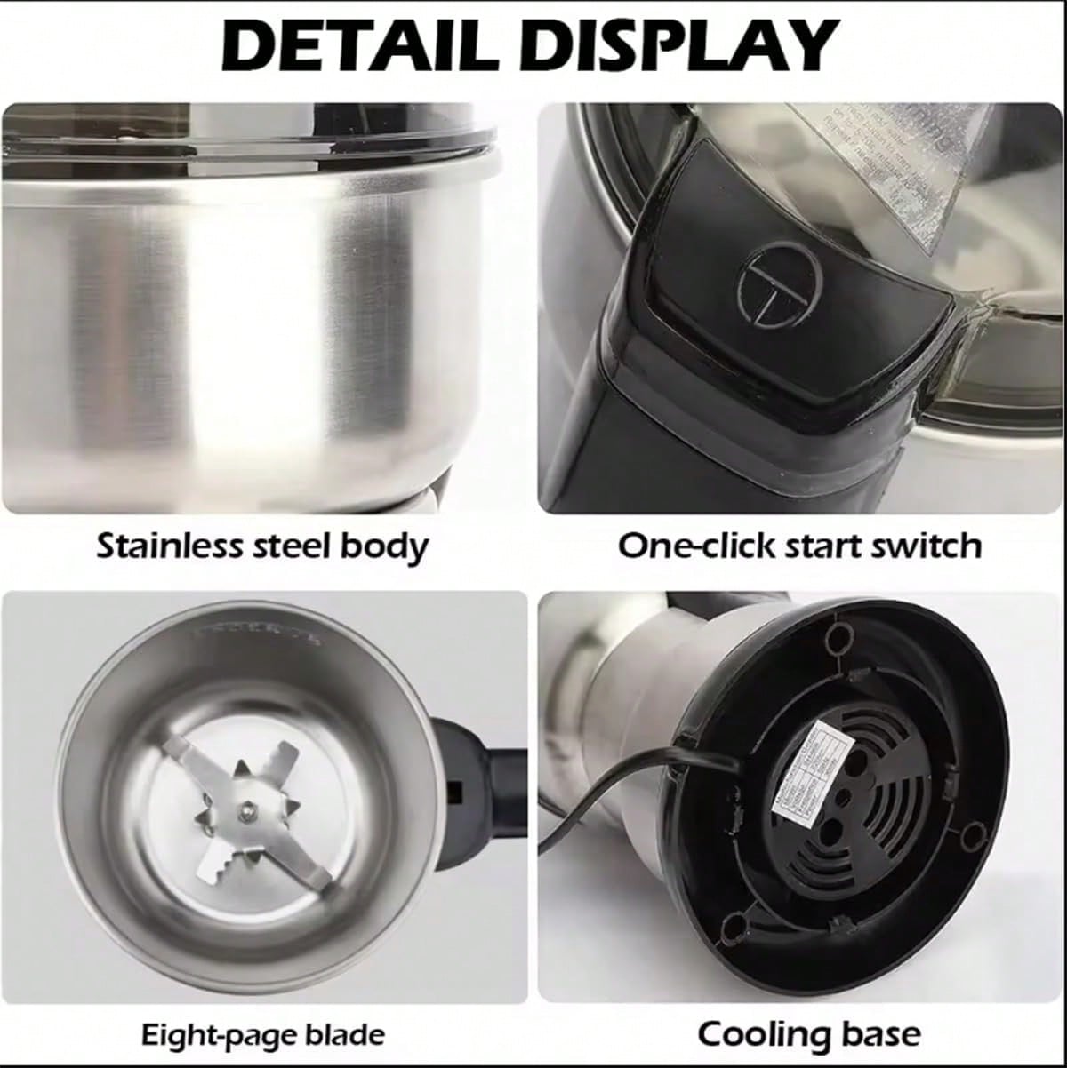 Coffee Grinder, 300W Powerful  - огляд і ціна Coffee Bean Grinder Electric