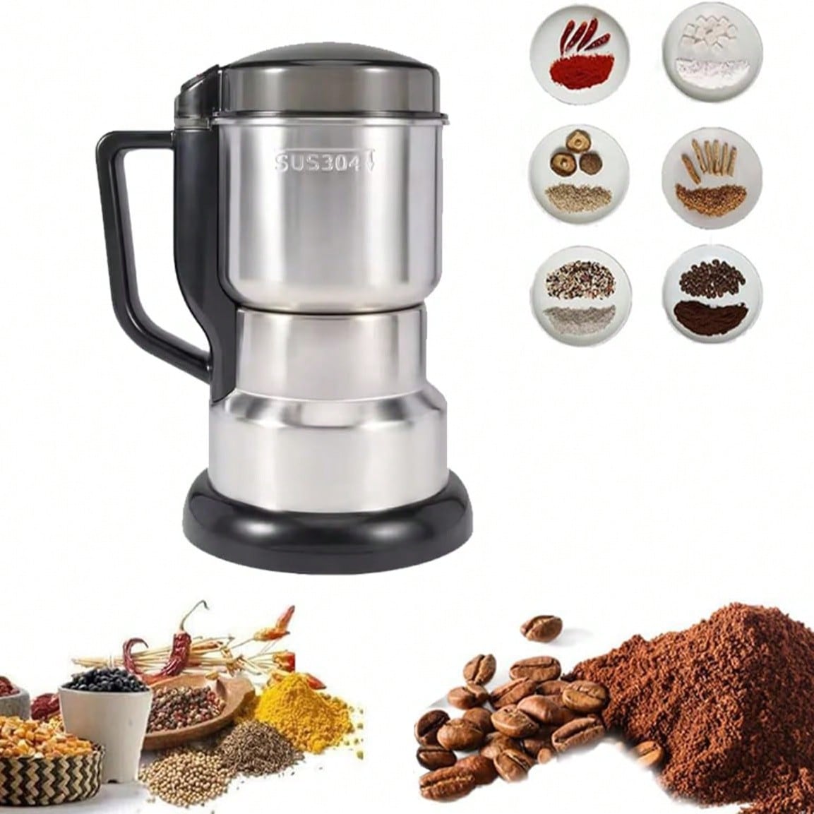 Coffee Grinder, 300W Powerful  - огляд і ціна Coffee Bean Grinder Electric