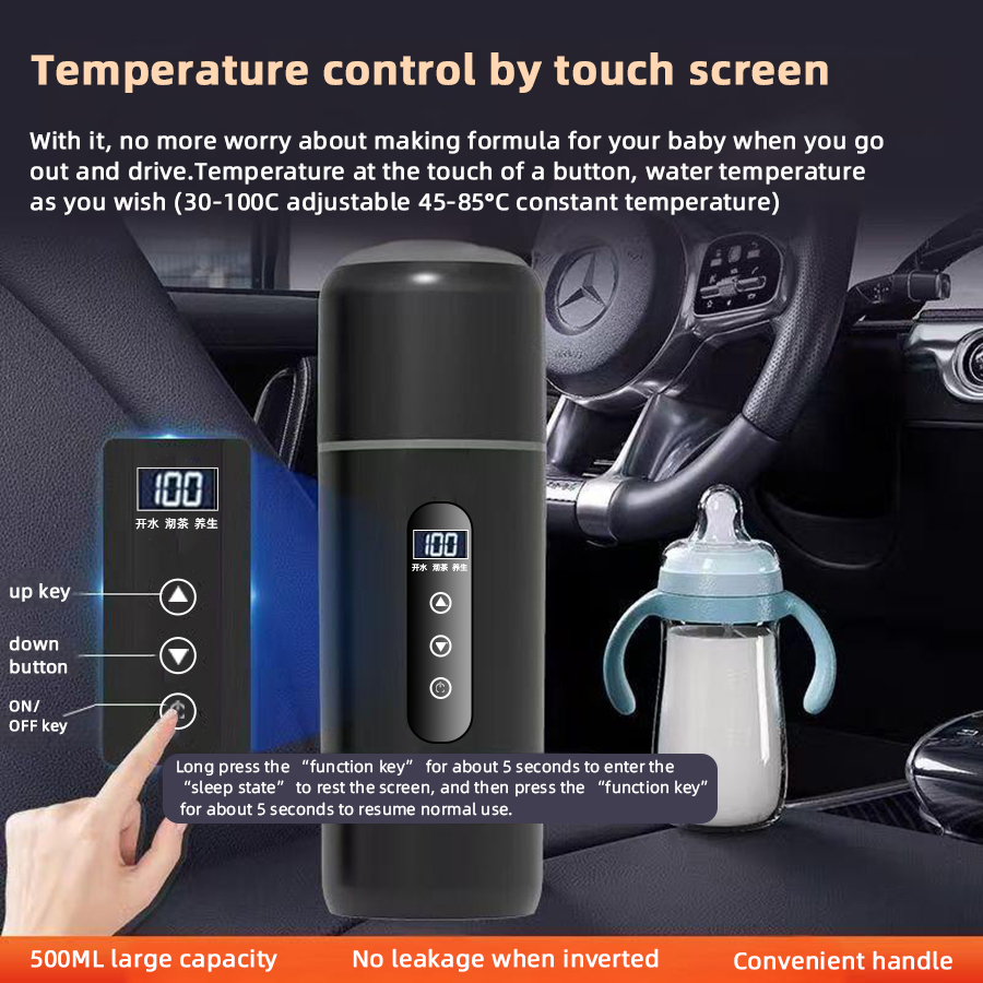 12V 24V Car Heating Cup 500ml  - огляд і ціна Electric Kettle Temperature Control