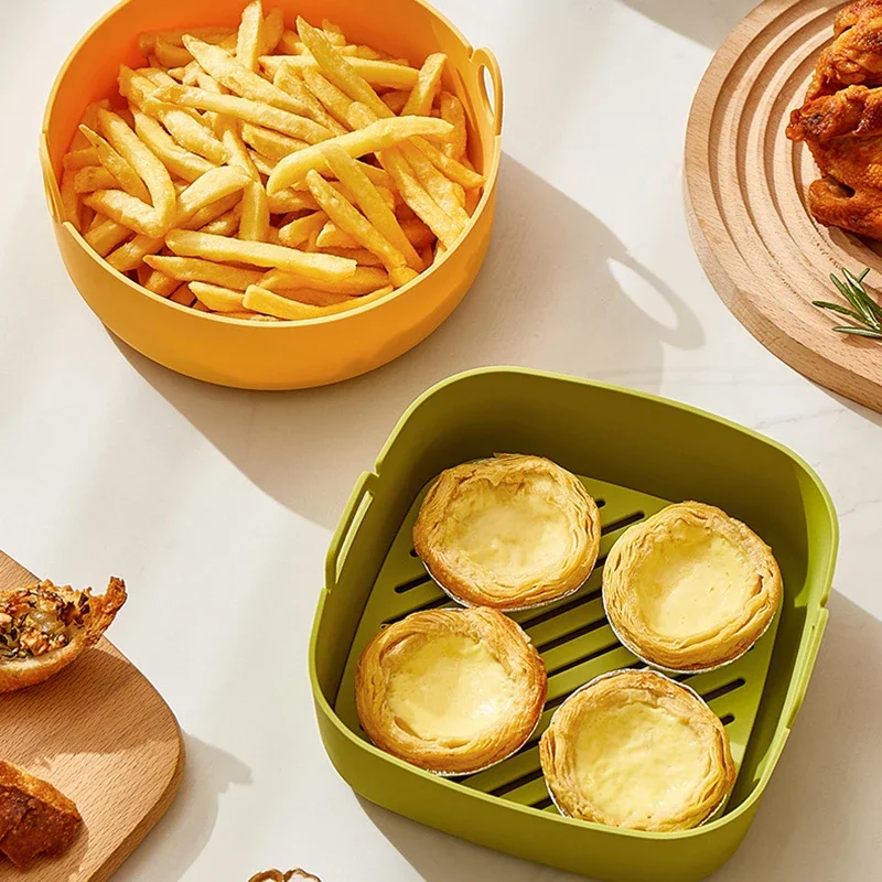 Round Air Fryer Liners Square  - огляд і ціна Air Fryer Silicone Pot Liner